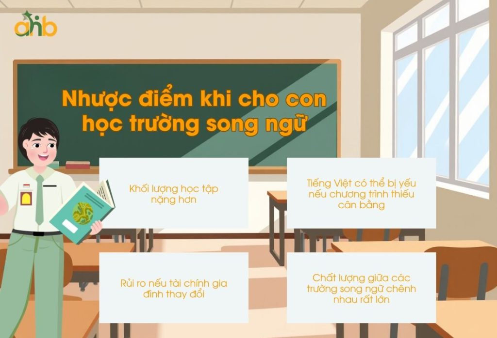 Nhược điểm khi cho con học trường song ngữ